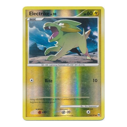 Electrike 63/99 Platinum Arceus Reverse Holo Common Pokemon Card NEAR MINT TCG