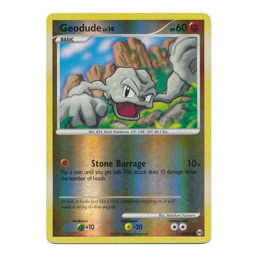 Geodude 65/99 Platinum Arceus Reverse Holo Common Pokemon Card NEAR MINT TCG