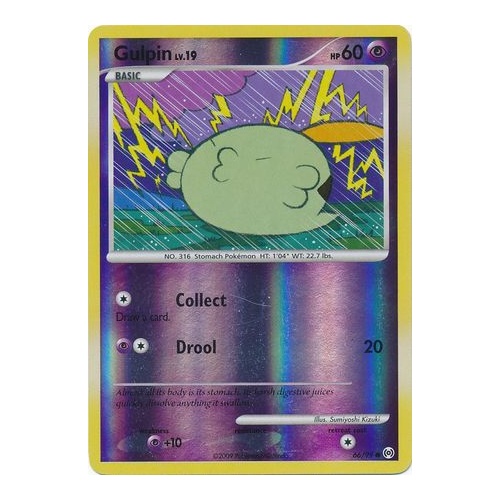 Gulpin 66/99 Platinum Arceus Reverse Holo Common Pokemon Card NEAR MINT TCG
