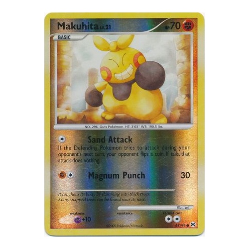 Makuhita 68/99 Platinum Arceus Reverse Holo Common Pokemon Card NEAR MINT TCG