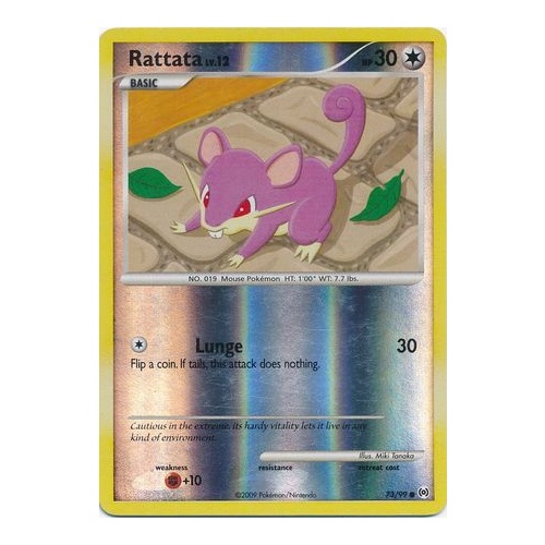 Rattata 73/99 Platinum Arceus Reverse Holo Common Pokemon Card NEAR MINT TCG