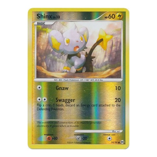 Shinx 74/99 Platinum Arceus Reverse Holo Common Pokemon Card NEAR MINT TCG