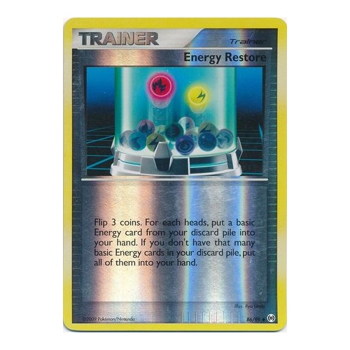 Energy Restore 86/99 Platinum Arceus Reverse Holo Uncommon Trainer Pokemon Card NEAR MINT TCG