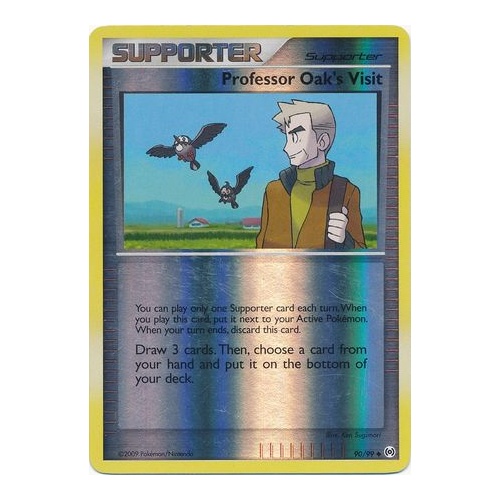 Professor Oak's Visit 90/99 Platinum Arceus Reverse Holo Uncommon Trainer Pokemon Card NEAR MINT TCG