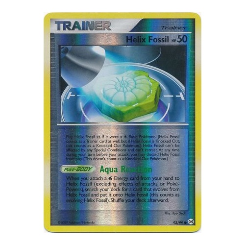Helix Fossil 93/99 Platinum Arceus Reverse Holo Common Trainer Pokemon Card NEAR MINT TCG