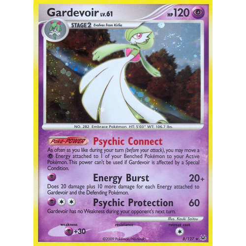 Gardevoir 8/127 Platinum Base Set Holo Rare Pokemon Card NEAR MINT TCG