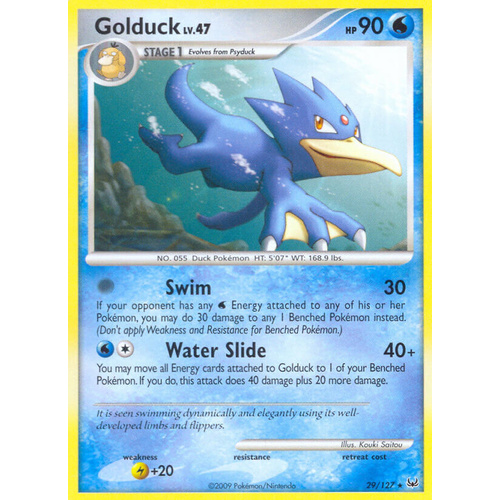 Golduck 29/127 Platinum Base Set Rare Pokemon Card NEAR MINT TCG