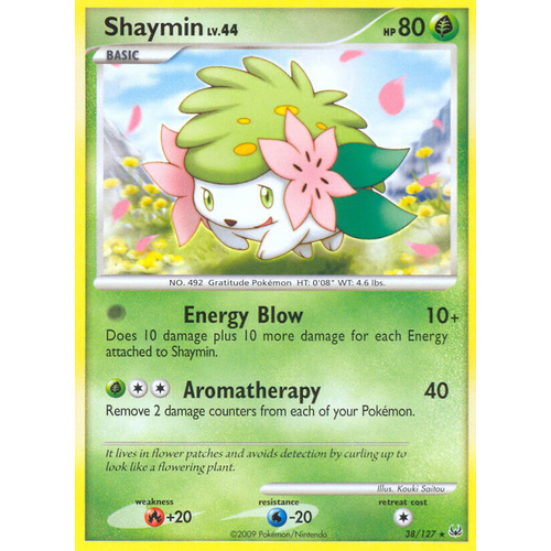 Shaymin 38/127 Platinum Base Set Rare Pokemon Card NEAR MINT TCG