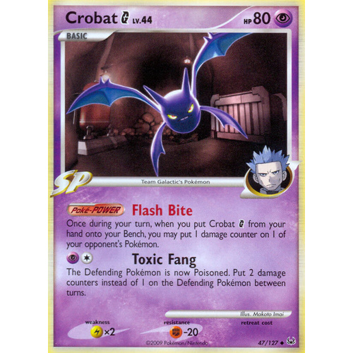 Crobat G 47/127 Platinum Base Set Uncommon Pokemon Card NEAR MINT TCG