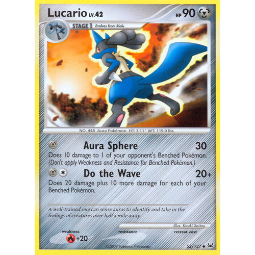 Lucario 53/127 Platinum Base Set Uncommon Pokemon Card NEAR MINT TCG