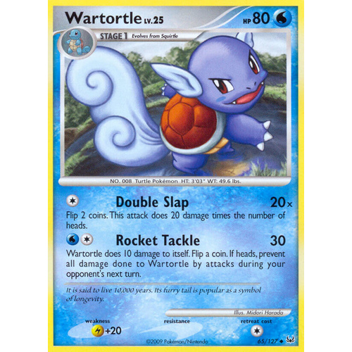 Wartortle 65/127 Platinum Base Set Uncommon Pokemon Card NEAR MINT TCG