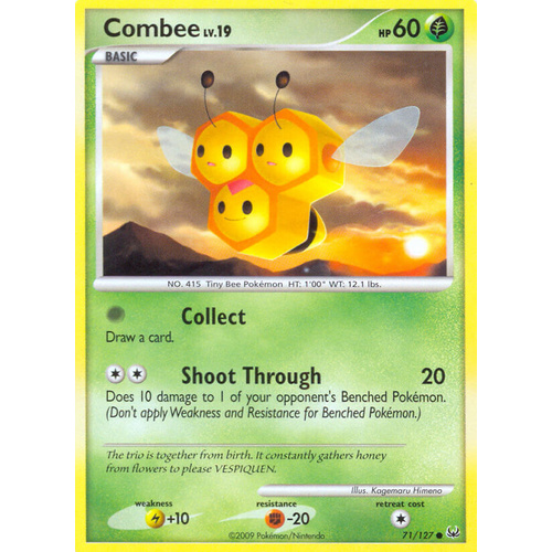 Combee 71/127 Platinum Base Set Common Pokemon Card NEAR MINT TCG