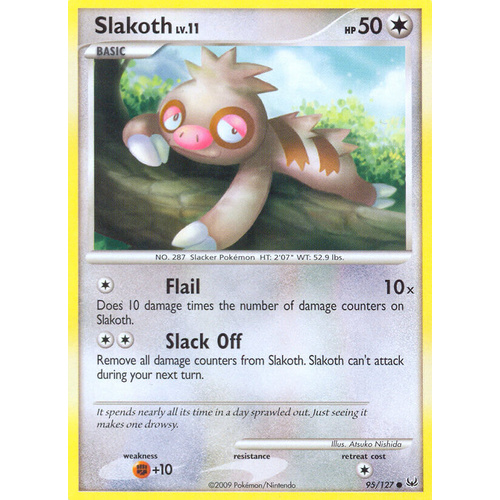 Slakoth 95/127 Platinum Base Set Common Pokemon Card NEAR MINT TCG