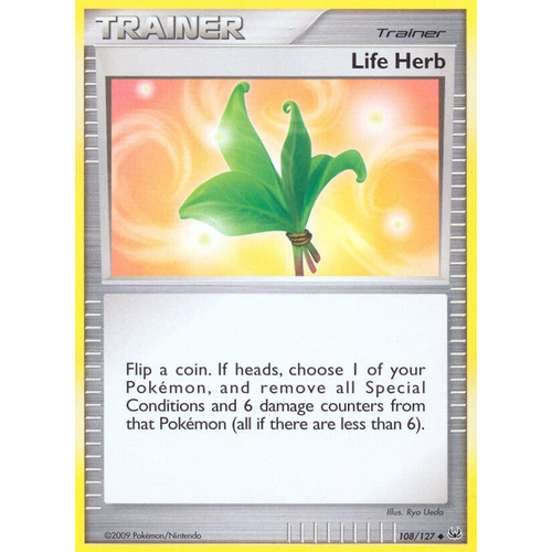 Life Herb 108/127 Platinum Base Set Uncommon Trainer Pokemon Card NEAR MINT TCG