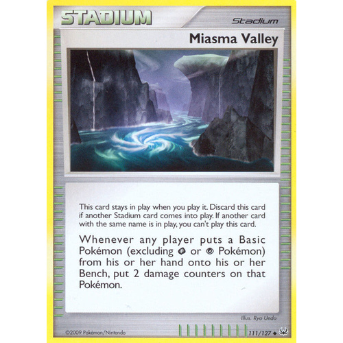 Miasma Valley 111/127 Platinum Base Set Uncommon Trainer Pokemon Card NEAR MINT TCG