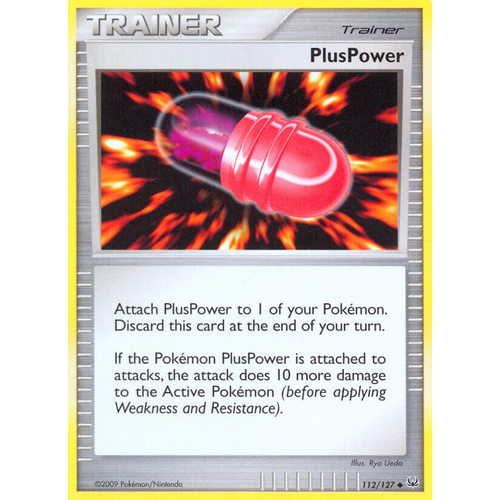 Pluspower 112/127 Platinum Base Set Uncommon Trainer Pokemon Card NEAR MINT TCG