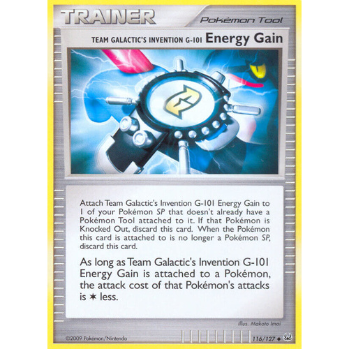Energy Gain 116/127 Platinum Base Set Uncommon Trainer Pokemon Card NEAR MINT TCG