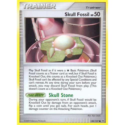 Skull Fossil 120/127 Platinum Base Set Common Trainer Pokemon Card NEAR MINT TCG