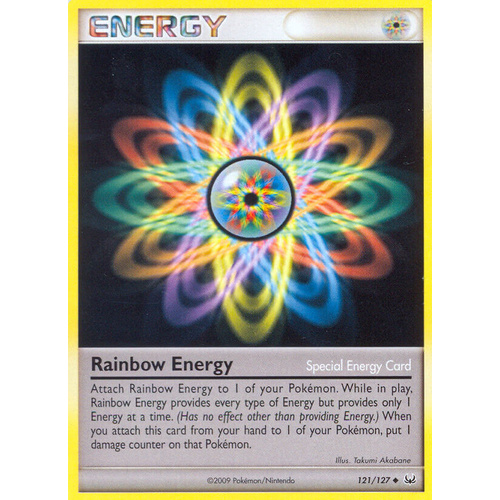 Rainbow Energy 121/127 Platinum Base Set Rare Pokemon Card NEAR MINT TCG