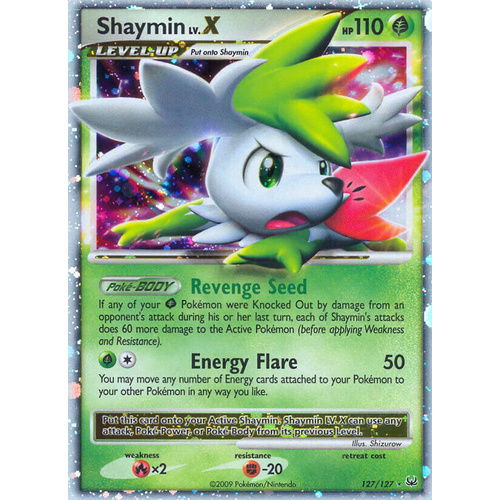 Shaymin LV. X 127/127 Platinum Base Set Holo Ultra Rare Pokemon Card NEAR MINT TCG