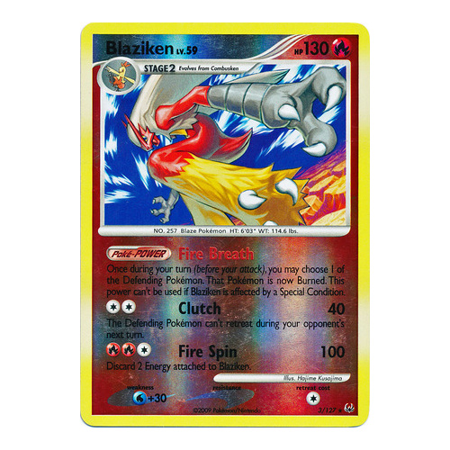 Blaziken 3/127 Platinum Base Set Reverse Holo Rare Pokemon Card NEAR MINT TCG