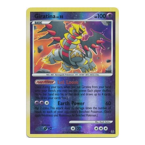 Giratina 9/127 Platinum Base Set Reverse Holo Rare Pokemon Card NEAR MINT TCG