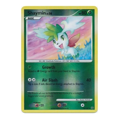 Shaymin 15/127 Platinum Base Set Reverse Holo Rare Pokemon Card NEAR MINT TCG
