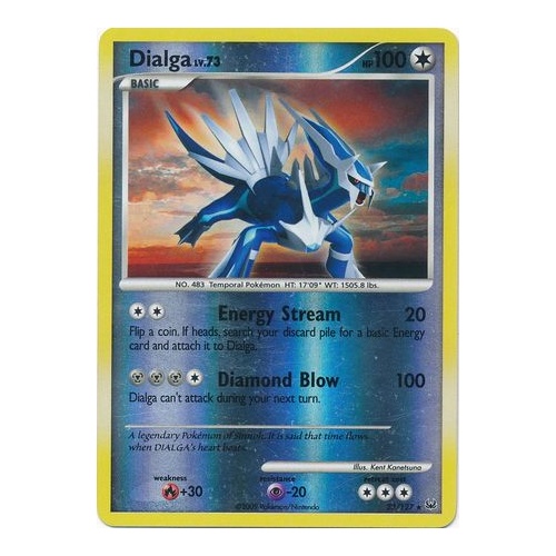Dialga 23/127 Platinum Base Set Reverse Holo Rare Pokemon Card NEAR MINT TCG