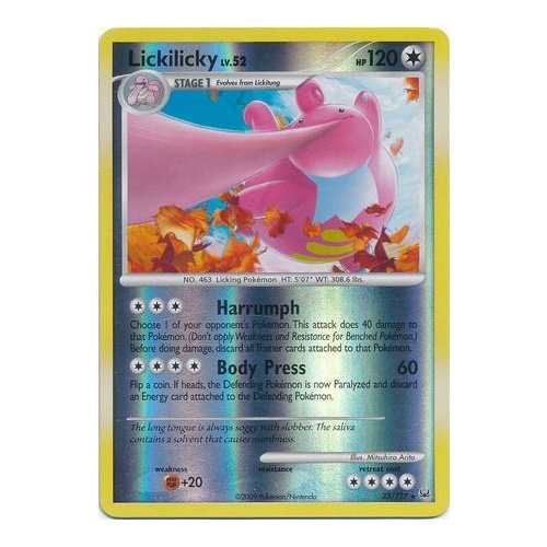 Lickilicky 33/127 Platinum Base Set Reverse Holo Rare Pokemon Card NEAR MINT TCG