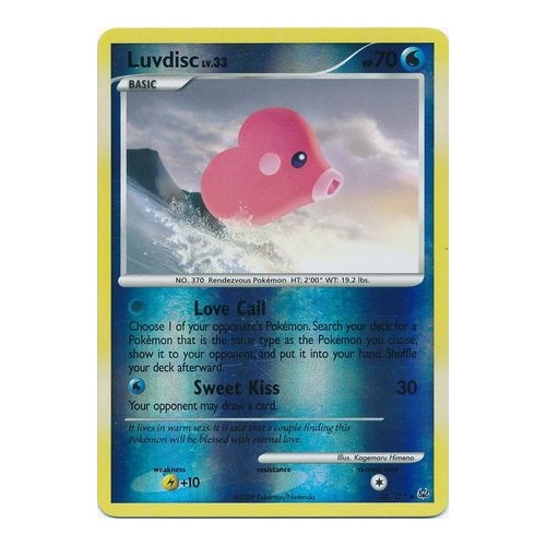 Luvdisc 35/127 Platinum Base Set Reverse Holo Rare Pokemon Card NEAR MINT TCG