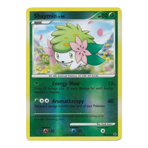 Shaymin 38/127 Platinum Base Set Reverse Holo Rare Pokemon Card NEAR MINT TCG