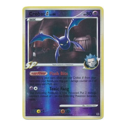 Crobat G 47/127 Platinum Base Set Reverse Holo Uncommon Pokemon Card NEAR MINT TCG