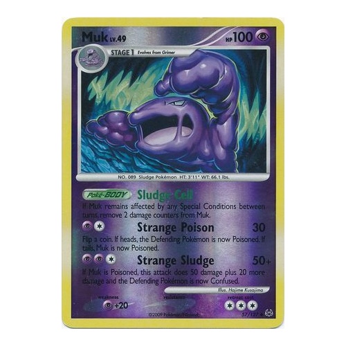 Muk 57/127 Platinum Base Set Reverse Holo Uncommon Pokemon Card NEAR MINT TCG