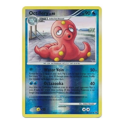 Octillery 58/127 Platinum Base Set Reverse Holo Uncommon Pokemon Card NEAR MINT TCG