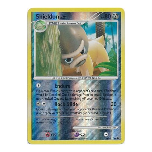 Shieldon 62/127 Platinum Base Set Reverse Holo Uncommon Pokemon Card NEAR MINT TCG