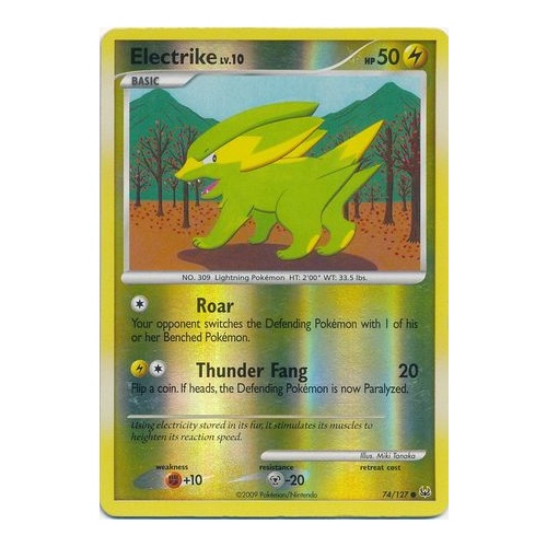 Electrike 74/127 Platinum Base Set Reverse Holo Common Pokemon Card NEAR MINT TCG