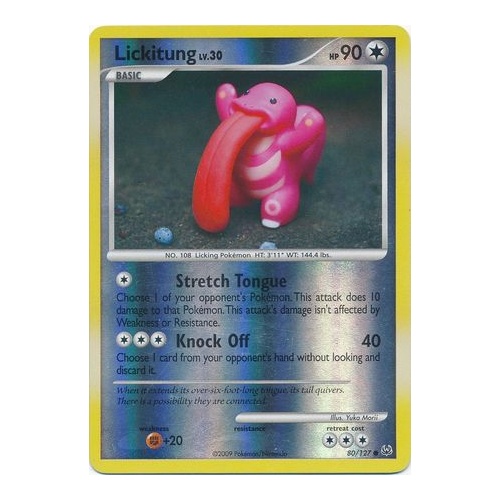 Lickitung 80/127 Platinum Base Set Reverse Holo Common Pokemon Card NEAR MINT TCG