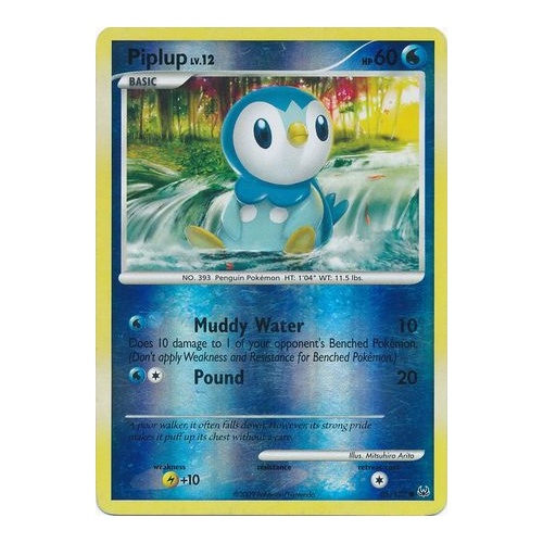 Piplup 85/127 Platinum Base Set Reverse Holo Common Pokemon Card NEAR MINT TCG