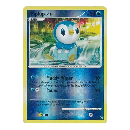 Piplup 85/127 Platinum Base Set Reverse Holo Common Pokemon Card NEAR MINT TCG