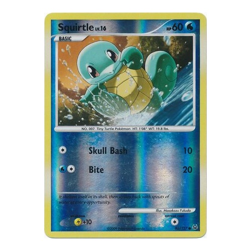 Squirtle 96/127 Platinum Base Set Reverse Holo Common Pokemon Card NEAR MINT TCG