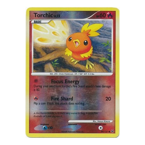 Torchic 99/127 Platinum Base Set Reverse Holo Common Pokemon Card NEAR MINT TCG