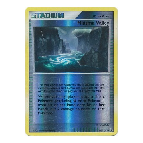 Miasma Valley 111/127 Platinum Base Set Reverse Holo Uncommon Trainer Pokemon Card NEAR MINT TCG