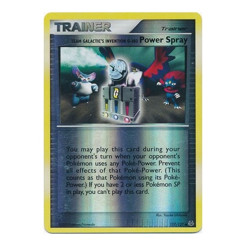 Power Spray 117/127 Platinum Base Set Reverse Holo Uncommon Trainer Pokemon Card NEAR MINT TCG