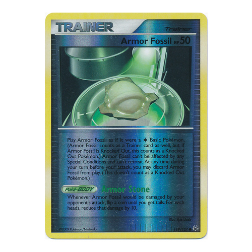 Armor Fossil 119/127 Platinum Base Set Reverse Holo Common Trainer Pokemon Card NEAR MINT TCG