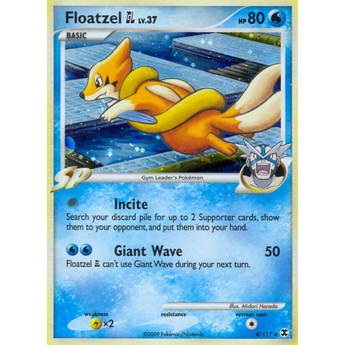 Floatzel GL 4/111 Platinum Rising Rivals Holo Rare Pokemon Card NEAR MINT TCG