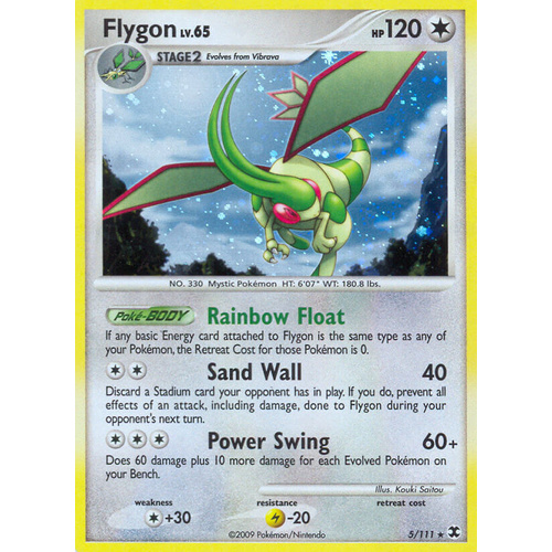 Flygon 5/111 Platinum Rising Rivals Holo Rare Pokemon Card NEAR MINT TCG