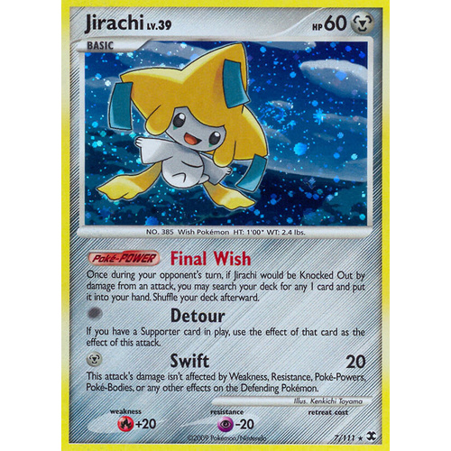 Jirachi 7/111 Platinum Rising Rivals Holo Rare Pokemon Card NEAR MINT TCG