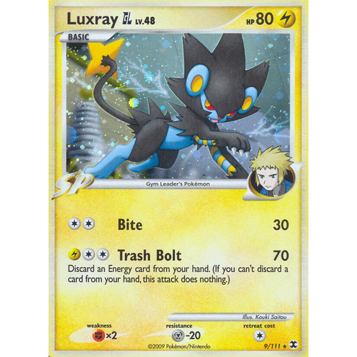 Luxray GL 9/111 Platinum Rising Rivals Holo Rare Pokemon Card NEAR MINT TCG