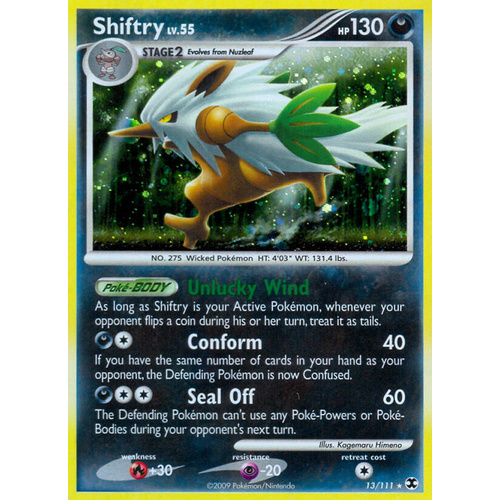 Shiftry 13/111 Platinum Rising Rivals Holo Rare Pokemon Card NEAR MINT TCG