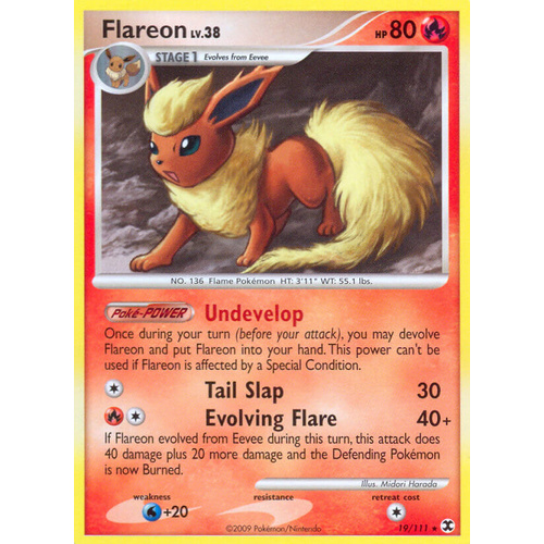 Flareon 19/111 Platinum Rising Rivals Rare Pokemon Card NEAR MINT TCG